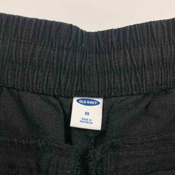 Old Navy Black Linen Blend Pull On Shorts XS - Picture 3 of 5